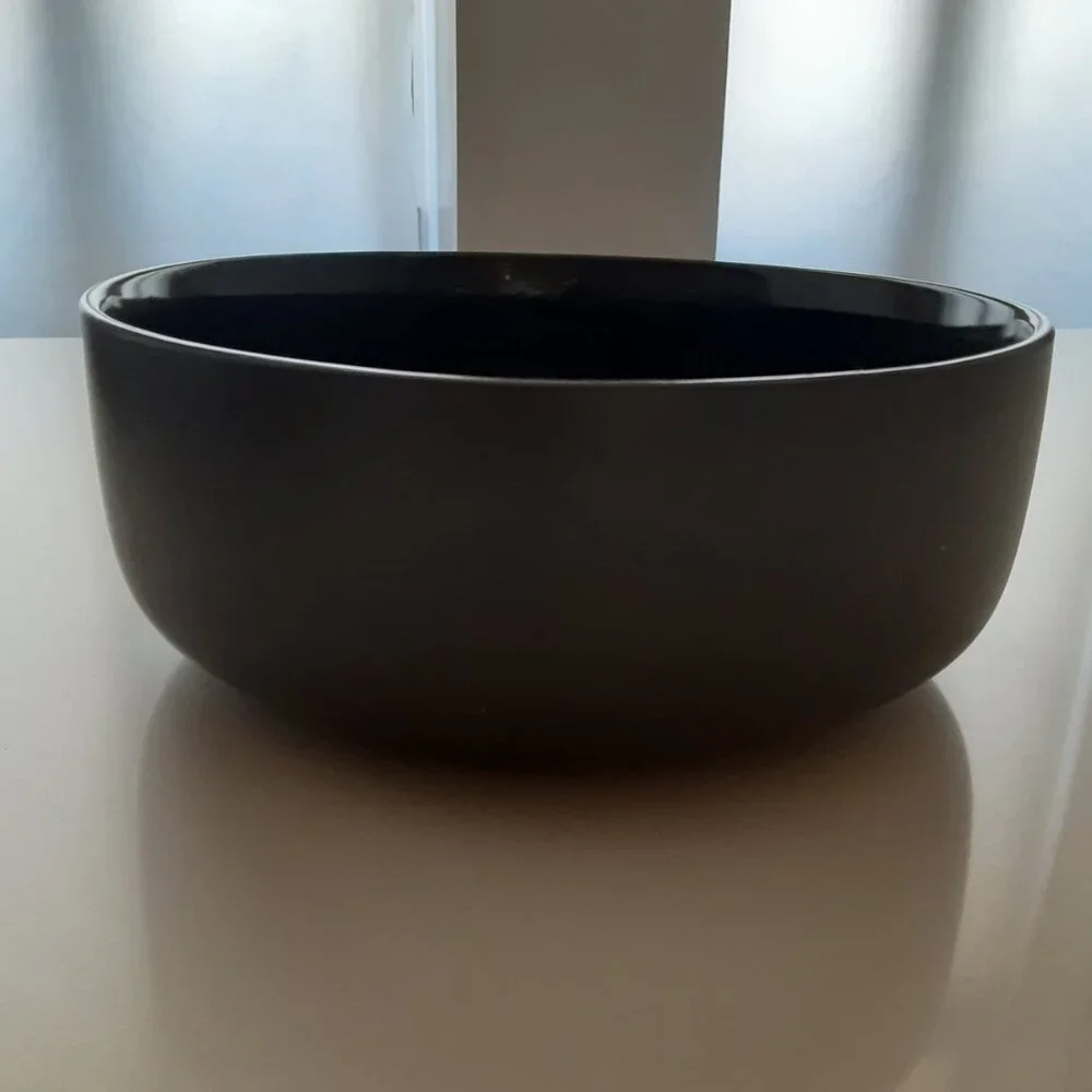 Chic Charcoal Grey Serving Bowl Stoneware